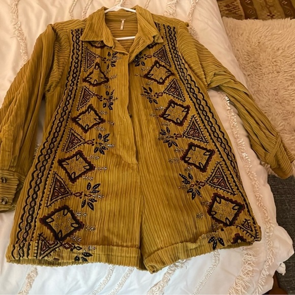 NWOT Free People Corduroy Dreams Romper - Picture 2 of 2